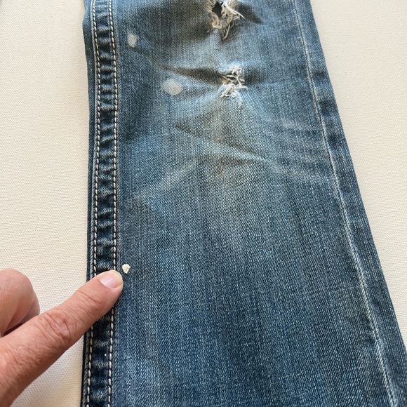 Y2K Miss Me Jean Women Blue Signature Boot Pockets Embellished Bling Size 28x31🔥 - Picture 5 of 16